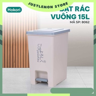 Thùng Rác Đạp Vuông Nhựa Việt Nhật 10L 15L