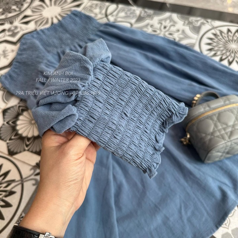 | Huong Quynh Bigsize| Áo Trễ Vai Tay Dài Jean Bigsize