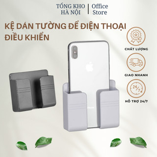 Kệ dán tường để điện thoại, điều khiển - Kệ dán tường để remote ,giá đỡ sạc điện thoại