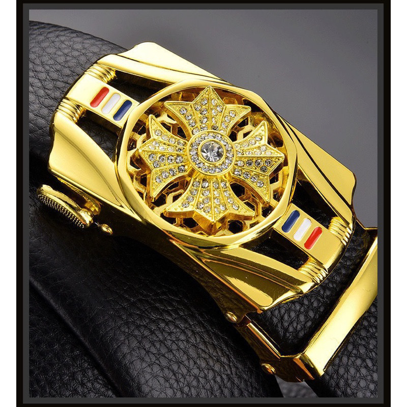 Thắt Lưng Nam Mặt Xoay Cao Cấp Dây Nịt Da Mặt Đính Đá Hàng Loại 1