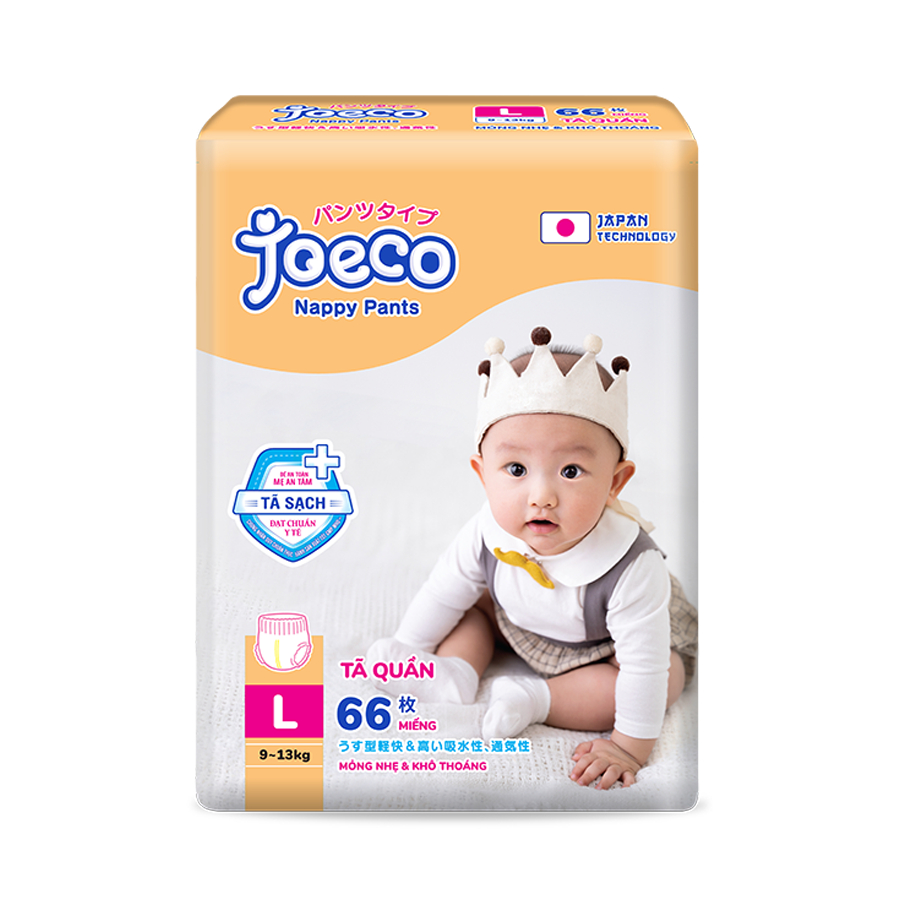 ( Tặng Balo cho bé siêu yêu) Combo 2 gói tã quần JoeCo M72/L66/XL60/XXL54