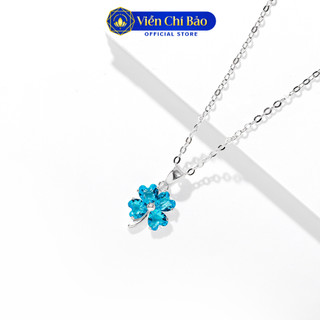 Dây chuyền bạc nữ mặt cỏ 4 lá chất liệu bạc S925 thời trang phụ kiện trang sức nữ Viễn Chí Bảo D400709