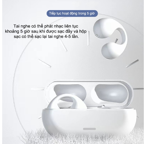 X22 Tai Nghe Kẹp Vành Tai dẫn xương Không Dây Bluetooth 5.0 Không Dây Thể Thao HiFi Chống Nước Có Mic