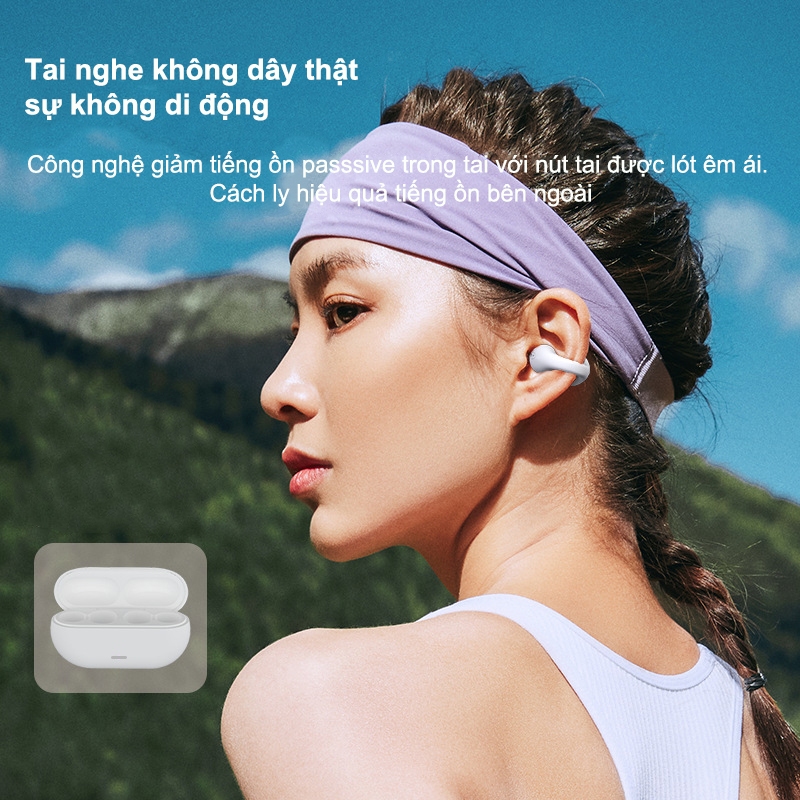 X22 Tai Nghe Kẹp Vành Tai dẫn xương Không Dây Bluetooth 5.0 Không Dây Thể Thao HiFi Chống Nước Có Mic