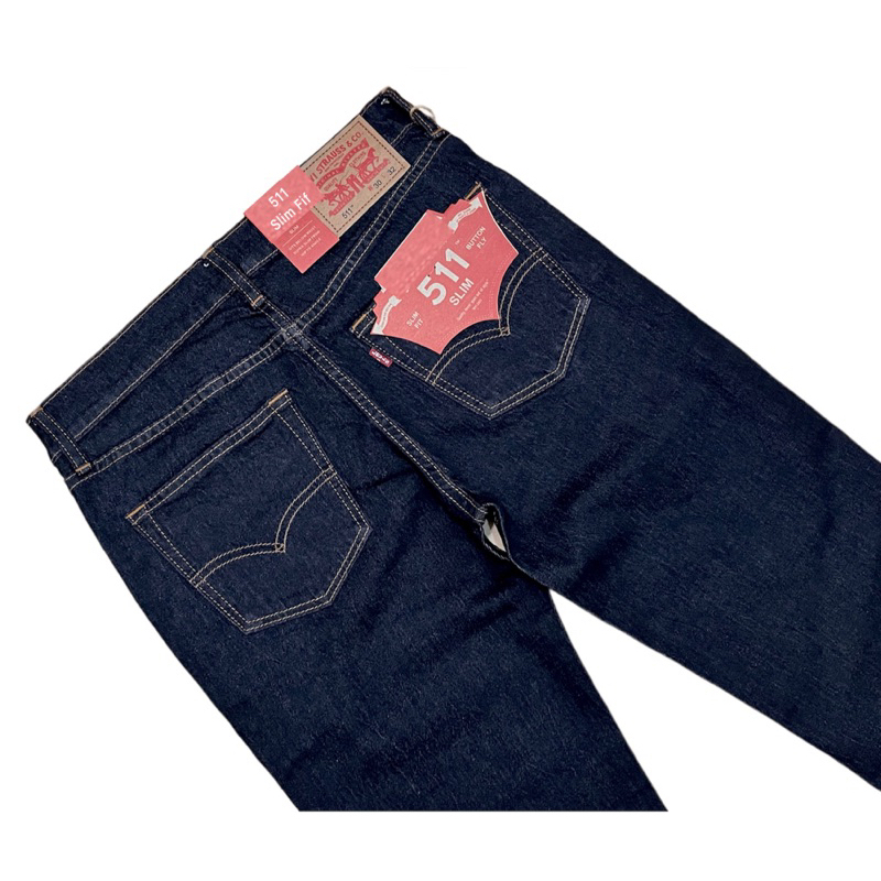 Quần jean nam Lv 511 slim fif vừa vặn ống 17-18 co giãn phôm chuẩn vãi không phai màu