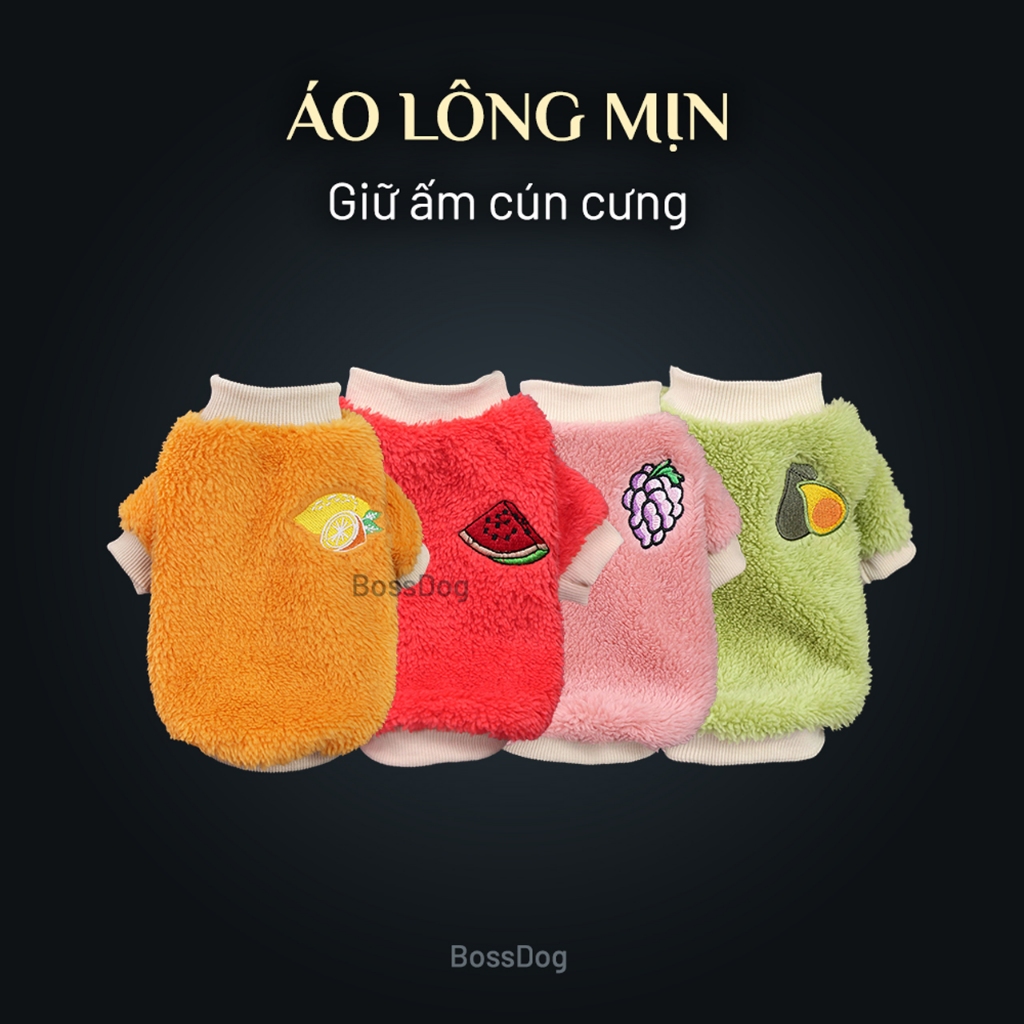 Áo lông mịn cho chó mèo - Giữ ấm thú cưng | BossDog