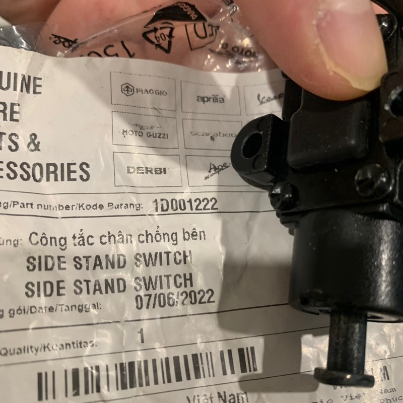 Công tắc chân chống cạnh, đá chống tắt máy cho các loại xe Piaggio Vespa - Giá lẻ như giá sỉ
