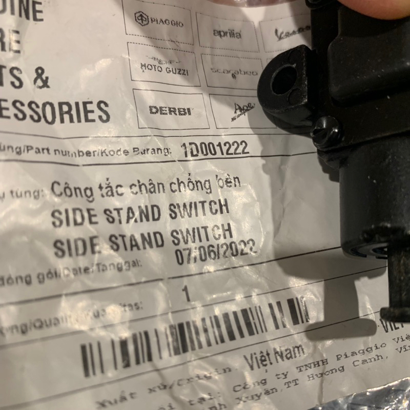 Công tắc chân chống cạnh, đá chống tắt máy cho các loại xe Piaggio Vespa - Giá lẻ như giá sỉ