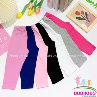 [VẢI XỊN] SET 5 QUẦN LEGGING BÉ GÁI MÀU TRƠN THUN COTTON XUẤT DƯ CHO BÉ 10-41kg