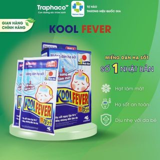 Miếng dán hạ sốt số 1 nhật bản hạ sốt nhanh, an toàn, làm mát cơ thể hạ nhiệt đến 8 giờ koolfever kobayashi hộp 8 gói
