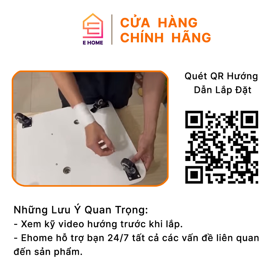 Bàn Đa Năng Kết Hợp Kết Sách Tròn Xoay và Kệ Mica EHOME Hiện Đại Thông Minh Gỗ Mdf ET Lite