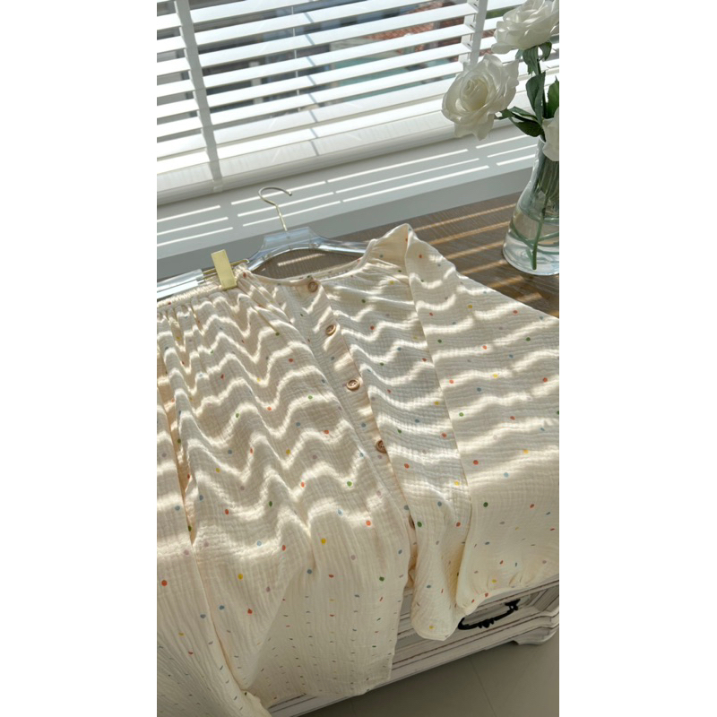 𝐚𝐬𝐡𝐞𝐱𝐢𝐧𝐜𝐡𝐚𝐨: pyjama, bộ dài mặc nhà muslin dáng suông rộng