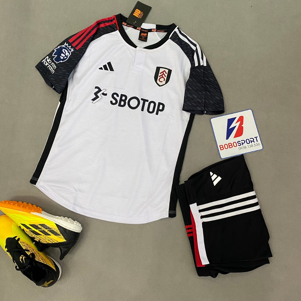 Bộ quần áo bóng đá Fulham F.C trắng thun mè HD 2024-FLG