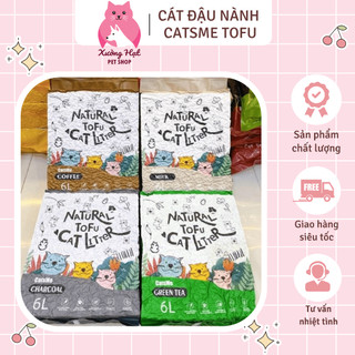 Cát đậu nành Catsme, Cát đậu nành cho mèo Tofu Cat Litter Catsme 6L, Cát vệ sinh cho mèo