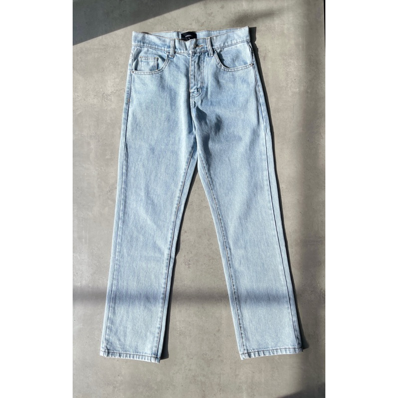 Quần Jeans P10 Peaceout Studios Xanh lơ và Đen , Ống Xuông