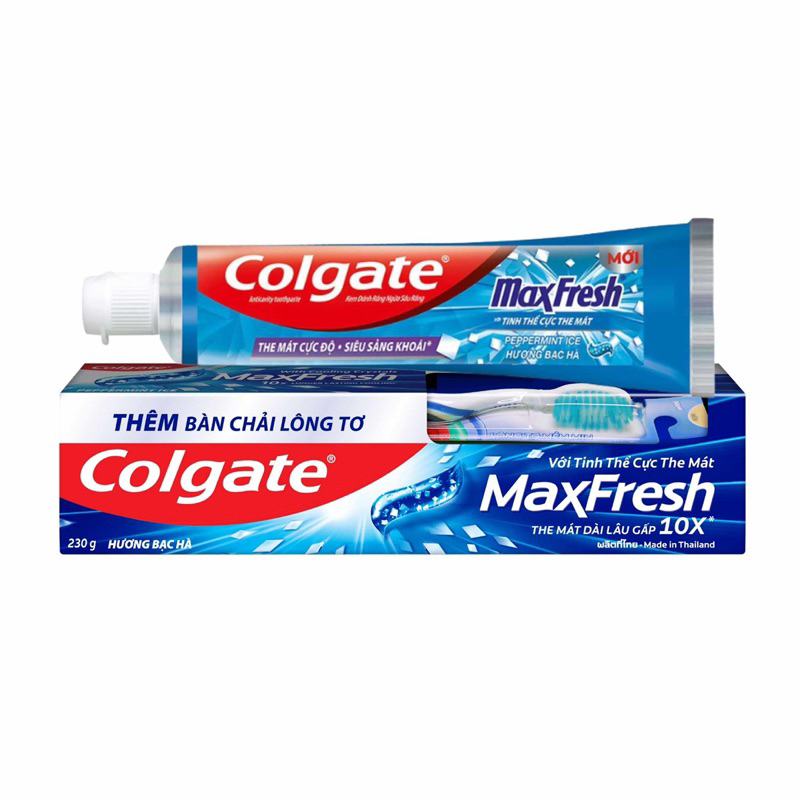 Combo 2 typ kem đánh răng Colgate MaxFresh typ 180g