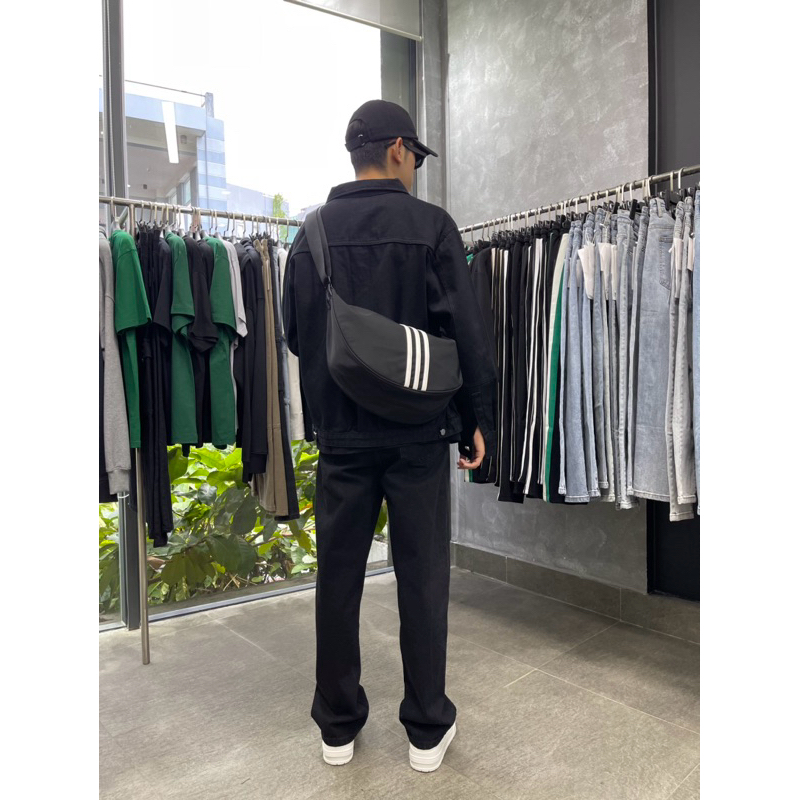 Quần Jeans P10 Peaceout Studios Xanh lơ và Đen , Ống Xuông