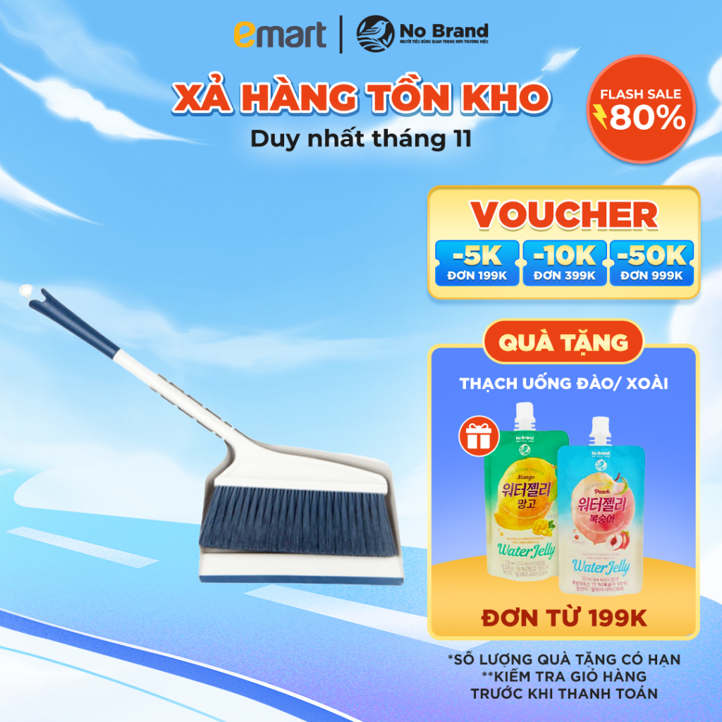 Bộ Chổi và Đồ Hốt Rác Tiện Lợi Loving Home Size M - Emart VN