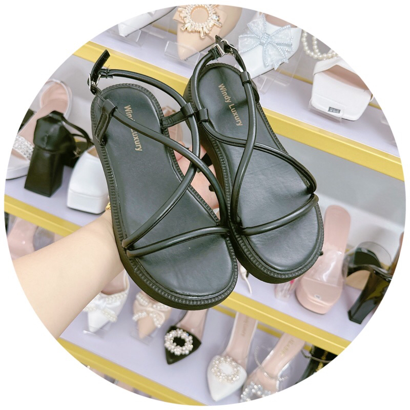 Ảnh Thật- Dép sandal bánh mì quai bún chéo siêu rẻ đế 2-3cm