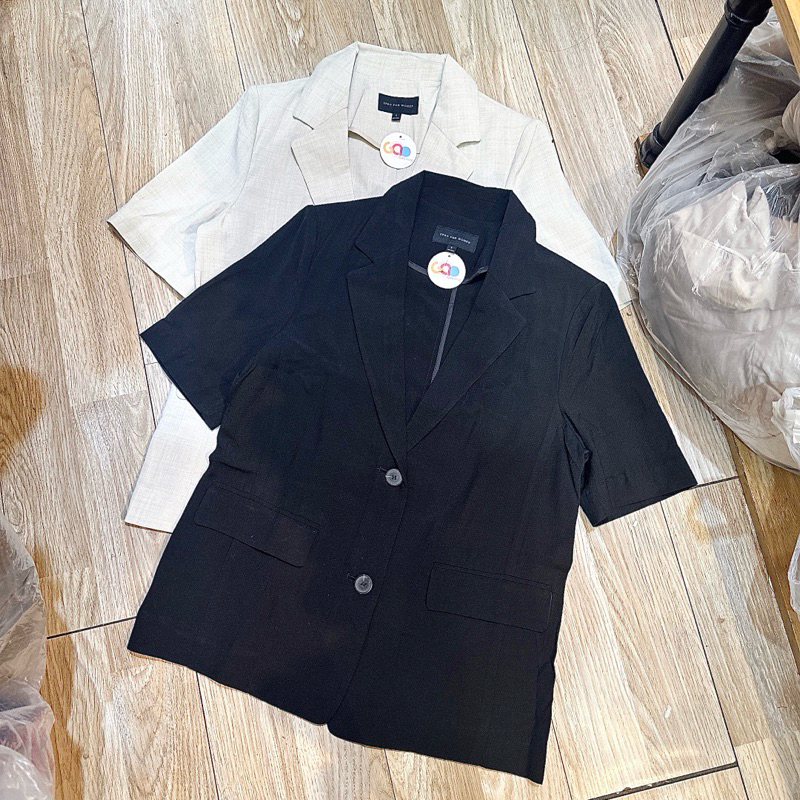 Áo blazer ngắn tay Spao xuất Hàn dư