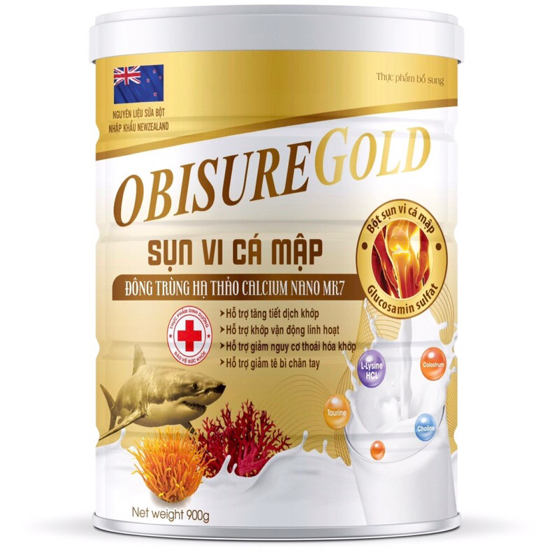 Sữa Hạt OBISURE GOLD SỤN VI CÁ MẬP 900G  Giảm Nguy Cơ Thoái Hóa Nguyên Liệu Nhập Khẩu Từ New Zealand