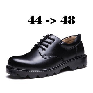 [BIG SIZE 44-50] Giày Tây Size Lớn Big Size Oxfords Menru Black Giày Công Sở Da Buộc Dây Ngoại Cỡ 44 45 46 47 48