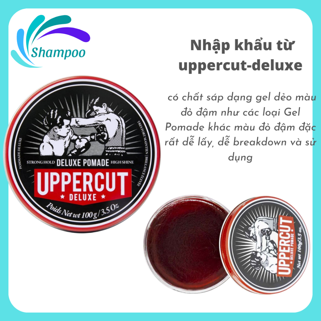 Sáp Vuốt Tóc Nam UPPERCUT DELUXE Pomade - 100g ( Gốc Nước ) và ( Gốc Dầu )