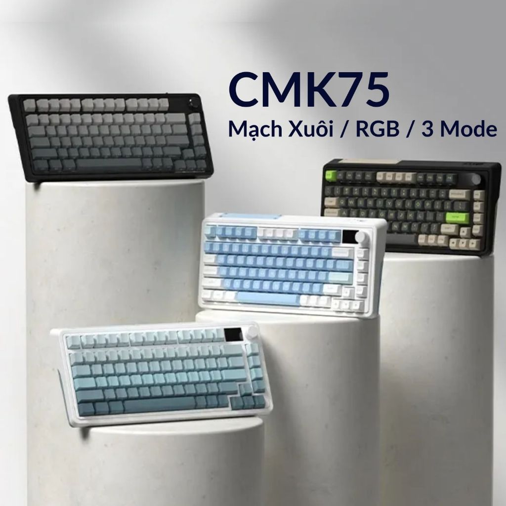 Bàn phím cơ FL-Esports CMK75 SAM Lake Placid Blue / Desert Grey / Hazy Shade / Ultramarine
