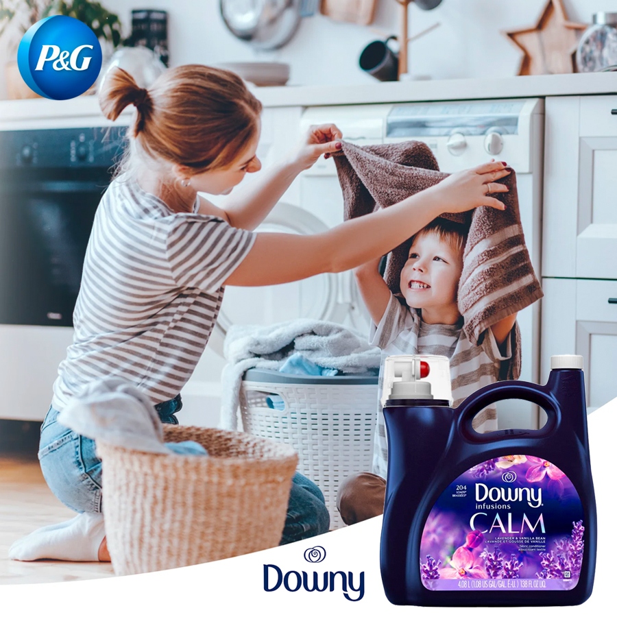 Nước Xả vải Downy Hương Hổ Phách & Hoa Hồng 3.4L- Nhật Bản