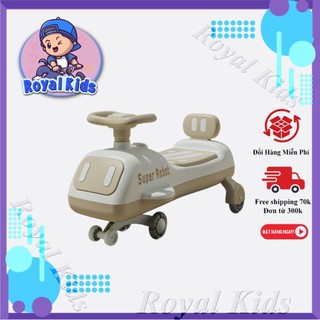 Xe lắc cho bé mẫu mới, Xe lắc chòi chân máy bay lắc có nhạc và đèn cho bé từ 1-6 tuổi Royal Kids