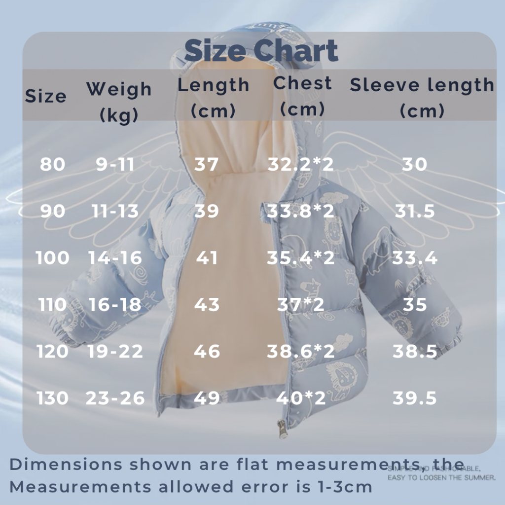 Áo phao mùa đông mũ tai gấu chần bông dày lót bông tăm cho bé trai bé gái size đại từ 2 đến 8 tuổi