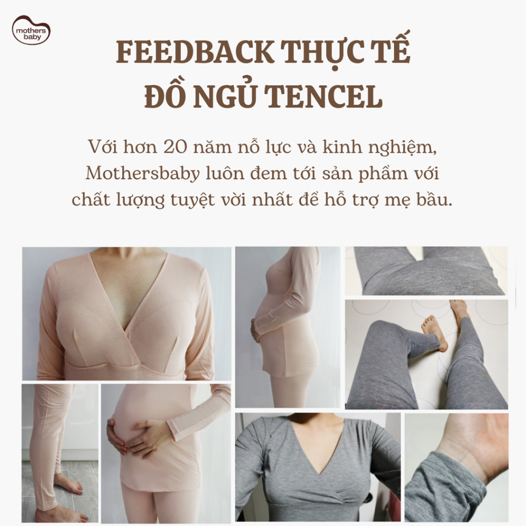 Đồ Bộ Bầu Và Sau Sinh Chất Liệu Tencel Cao Cấp - Thương Hiệu Mothersbaby Hàn Quốc