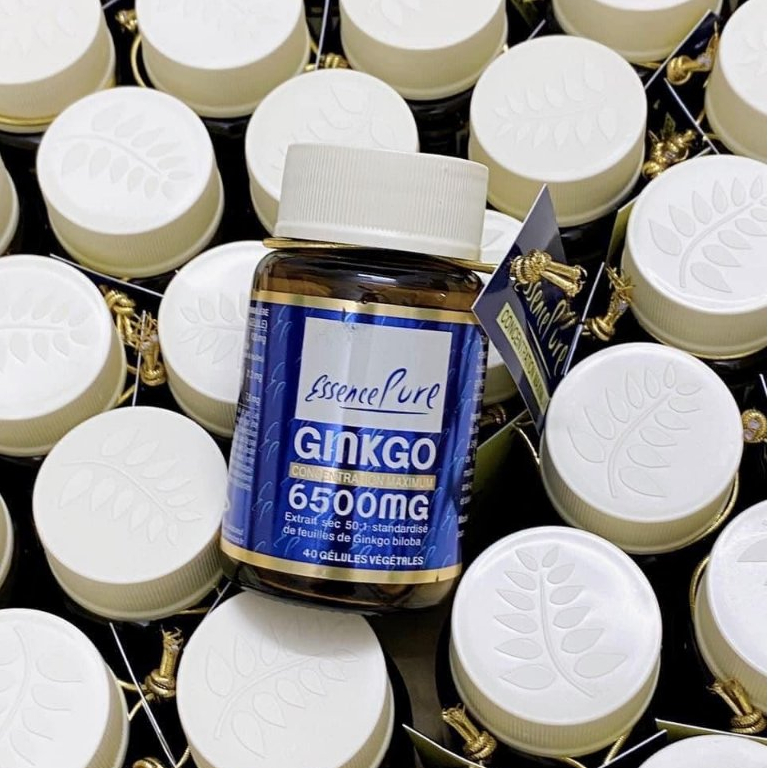 Viên uống bổ não Ginkgo Essence Pure Pháp 6500mg hộp 40 viên