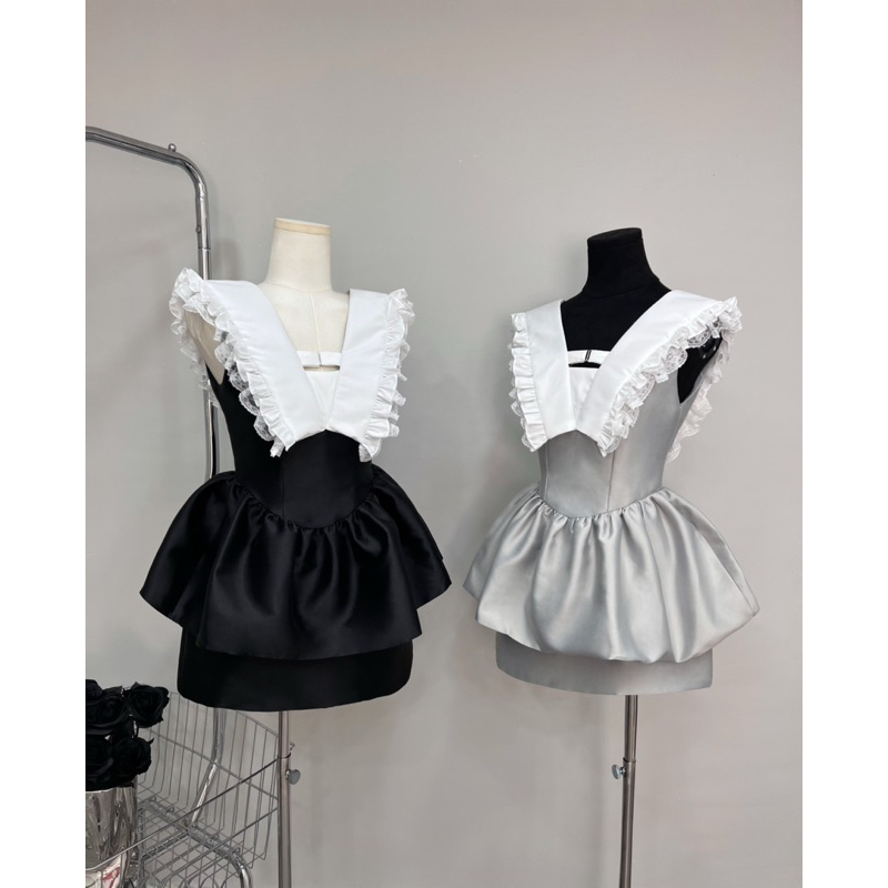 👚 SET PEPLUM VIỀN REN + CHÂN VÁY