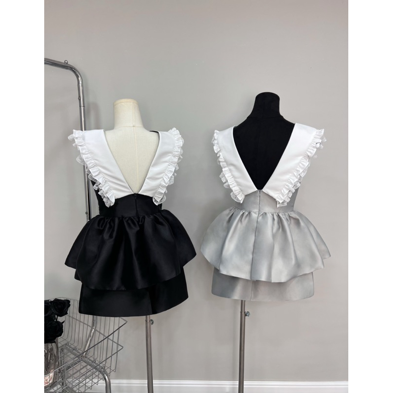 👚 SET PEPLUM VIỀN REN + CHÂN VÁY