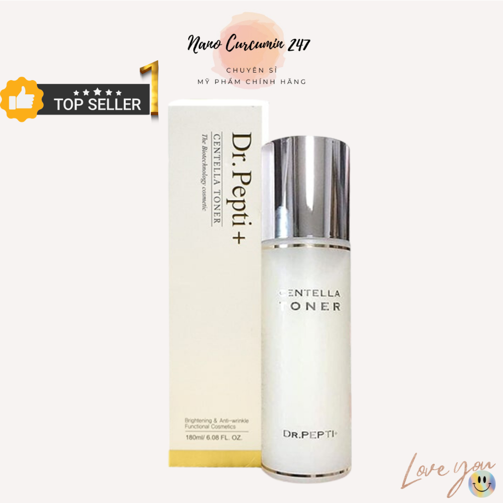 Nước Hoa Hồng Dưỡng Da Căng Bóng Dr.Pepti Centella Toner 180ml
