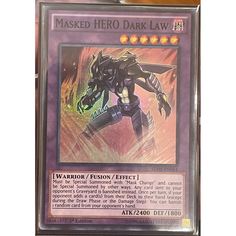 Masked Hero Dark Law - SDHS-EN044 - Super Rare 1st Edition