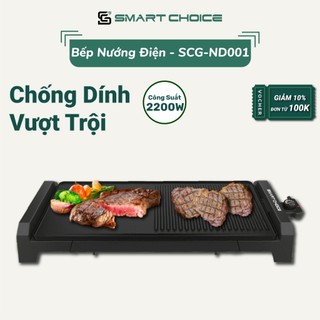 Bếp nướng điện kích thước lớn 69cm smartchoice, công suất 2200w bh 12 tháng scg-nd001