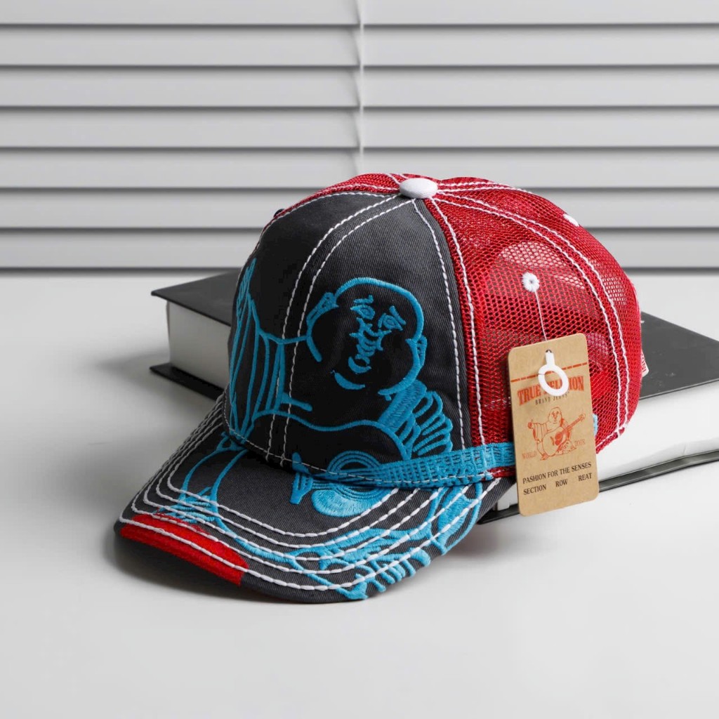 Nón Kết Ông Địa Cầm Đàn Phối Lưới  Cao Cấp/Mũ Lưỡi Trai Lưới Ông Địa Tài Lộc.