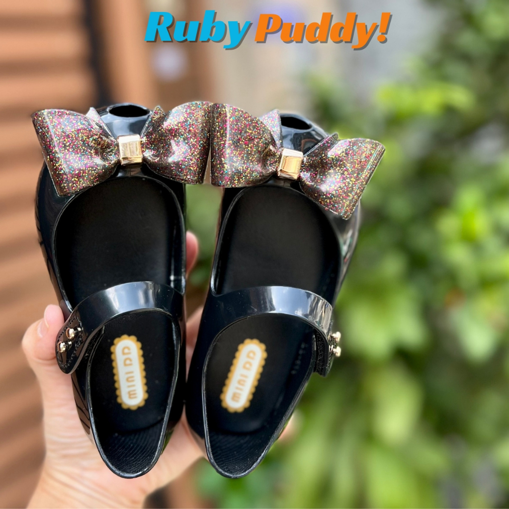 Giày Búp Bê Nơ Xinh Nhựa Thơm Mềm Êm Chân Cho Bé Gái Từ 1-8 tuổi Ruby Puddy MS15