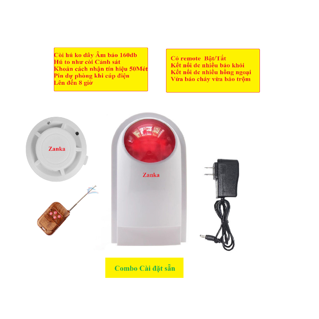 Còi hú không dây 433, còi hú cảnh sát 150dB