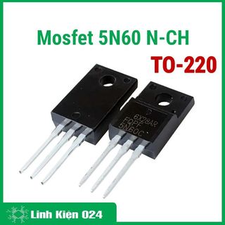 Sản phẩm mosfet 5n60 to-220 5a 600v n-ch