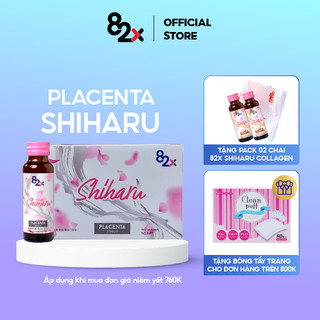 82X Nước uống Placenta Shiharu làm đẹp da đến từ Nhật Bản 50ml/lọ. (1 hộp)