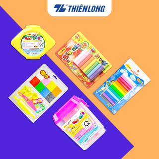 Combo đất nặn, sáp nặn, bộ dụng cụ tạo hình sáp nặn Thiên Long Colokit 6/8/12 màu - Chất mềm, dẻo, dễ tạo hình, an toàn