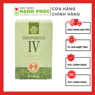 Synchrovitals IV Siberian Thực Phẩm Bảo Vệ Và Tăng Cường Chức Năng Gan Từ Siberi (Hộp 60 Viên)