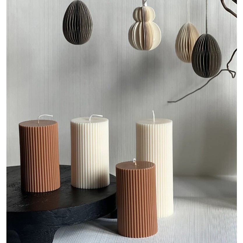 Nến thơm hình trụ lãng mạn, nến thơm sáp đậu nành không khói, cầu hôn, sinh nhật phong cách châu Âu