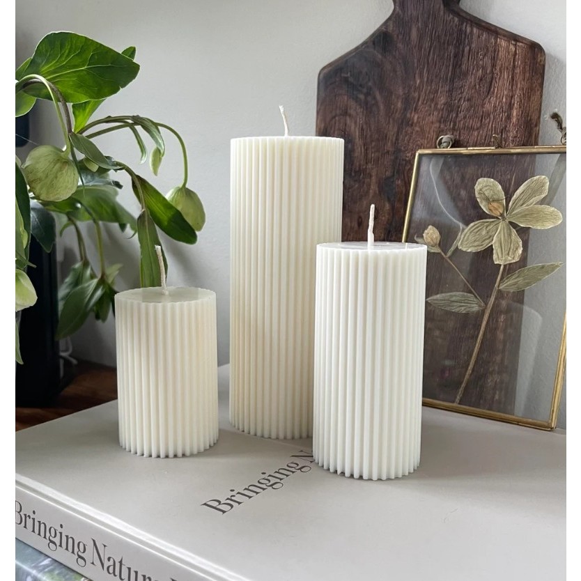 Nến thơm hình trụ lãng mạn, nến thơm sáp đậu nành không khói, cầu hôn, sinh nhật phong cách châu Âu