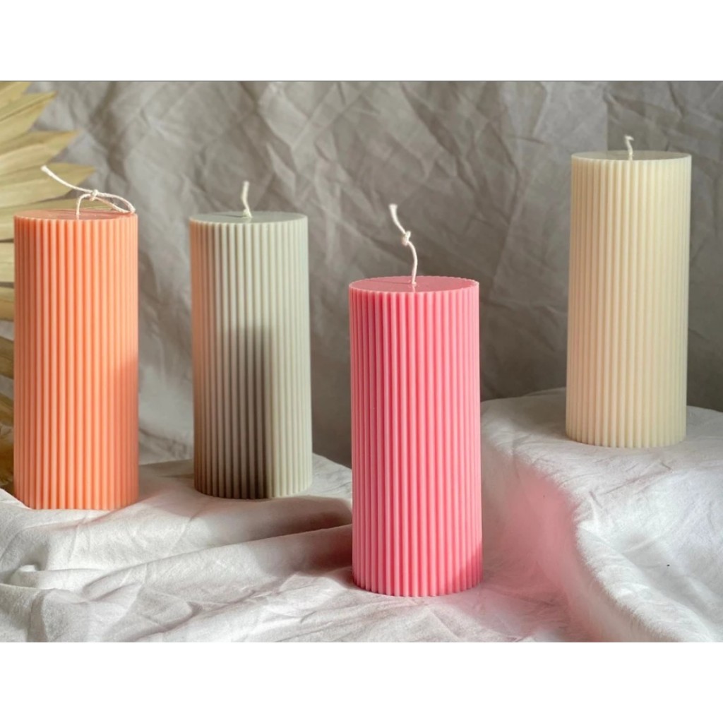 Nến thơm hình trụ lãng mạn, nến thơm sáp đậu nành không khói, cầu hôn, sinh nhật phong cách châu Âu