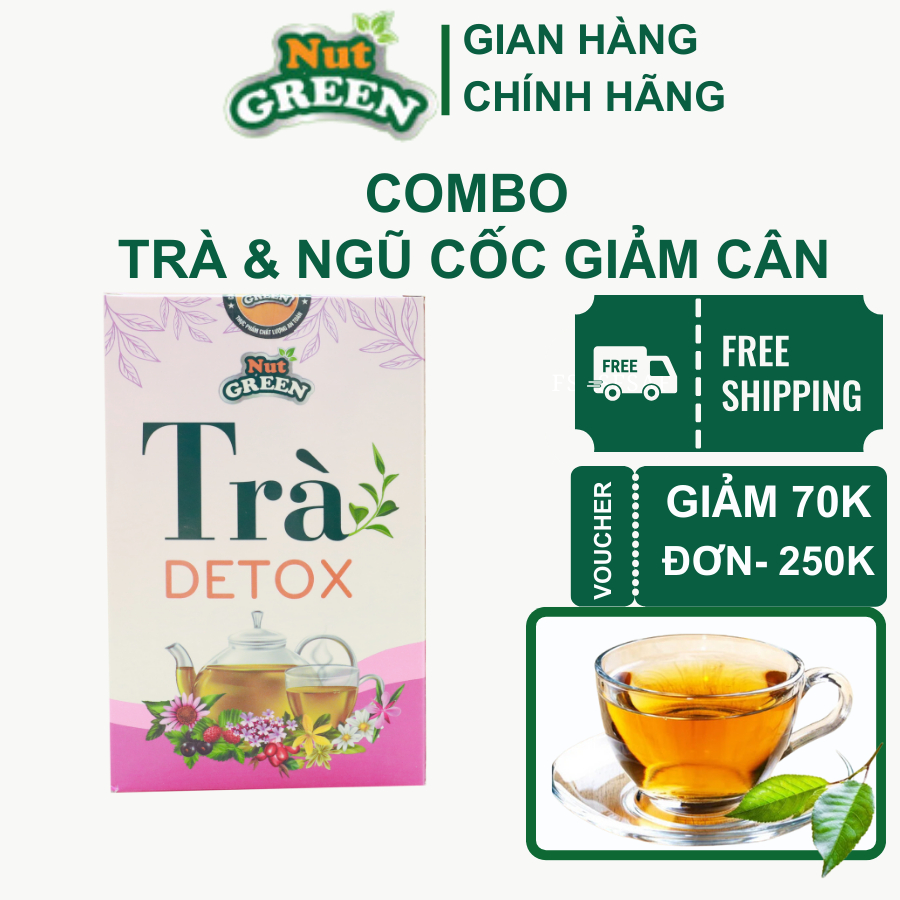 Trà Detox Hoa Quả Hỗ trợ giảm cân Nutgreen giúp dáng thon đẹp da, sản phẩm từng người Mường cổ xưa