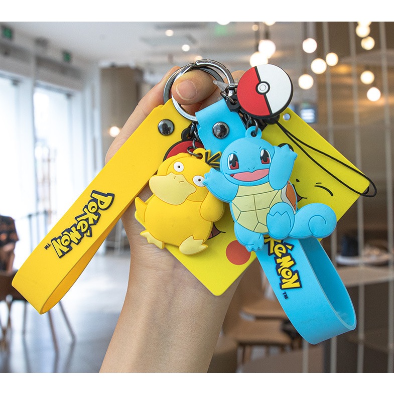 Móc khoá Pokemon xịn sò dễ thương- hàng Trung nội địa cao cấp - Pikachu Psyduck Charmander Squirtle Bulbasaur Jigglypuff